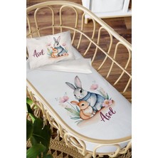 Homamia Isme Özel Anne Yanı 60X100 Beşik Uyku Nevresim Takımı Anne Bebek Tavşan