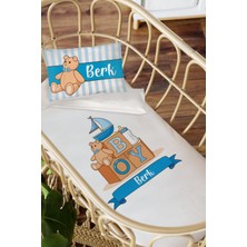 Homamia Isme Özel Anne Yanı 60X100 Beşik Uyku Nevresim Takımı Oyuncak Ayılı