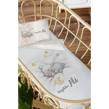 Homamia Isme Özel Anne Yanı 60X100 Beşik Uyku Nevresim Takımı
