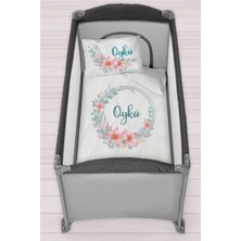 Homamia Isme Özel 75X120 Park Yatak Beşik Nevresim Takımı