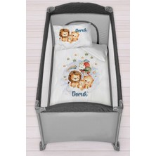 Homamia Isme Özel 75X120 Park Yatak Beşik Nevresim Takımı