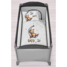 Homamia Isme Özel 75X120 Park Yatak Beşik Nevresim Takımı