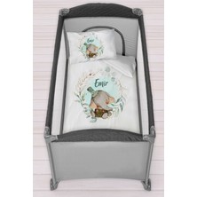 Homamia Isme Özel 75X120 Park Yatak Beşik Nevresim Takımı