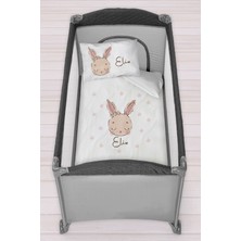 Homamia Isme Özel 75X120 Park Yatak Beşik Nevresim Takımı