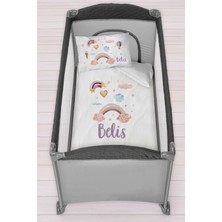 Homamia Isme Özel 75X120 Park Yatak Beşik Nevresim Takımı