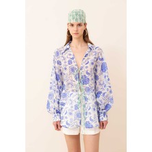 ROMAN Önden bağlamalı Gömlek Mavi Y2413559_036