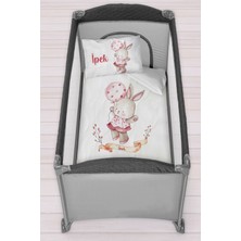 Homamia Isme Özel 75X120 Park Yatak Beşik Nevresim Takımı