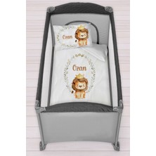 Homamia Isme Özel 75X120 Park Yatak Beşik Nevresim Takımı