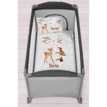 Homamia Isme Özel 75X120 Park Yatak Beşik Nevresim Takımı