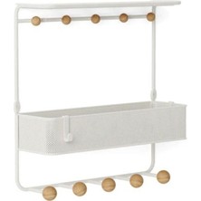 Estıque Beyaz Askılık Ve Raf