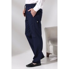 İhvan Erkek Lacivert Çınar Beach Yandan Cepli Rahat Kesim Beli Lastikli Kargo Şalvar Pantolon