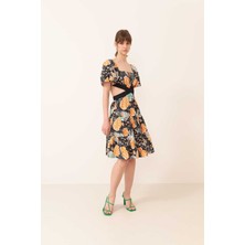 ROMAN Dekolteli Midi Boy Elbise Standart Renk Y2411009_089