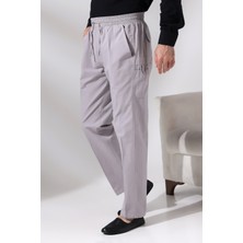 İhvan Erkek Gri Çınar Beach Yandan Cepli Rahat Kesim Beli Lastikli Kargo Şalvar Pantolon