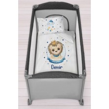 Homamia Isme Özel 75X120 Park Yatak Beşik Nevresim Takımı