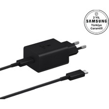 Samsung EP-T4510X Type-C Süper Hızlı Şarj Cihazı 45W Siyah Samsung Türkiye Garantili