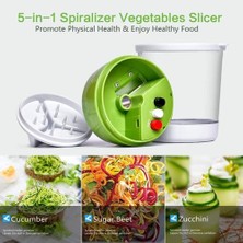 Xinhang 5 In1 El Spiralizer Sebze Dilimleme Ayarlanabilir Spiral Kesici Konteyner Kabak Noodle Spagetti Maker Spiral Dilimleme (Yurt Dışından)