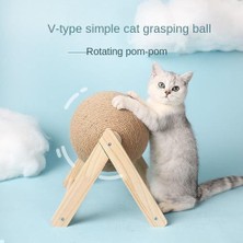 Xinhang Ahşap Kedi Scratch Ball Taşlama Pençe Sisal Halat Dayanıklı Kedi Tırlanma Gönderi Malzemeleri (Yurt Dışından)