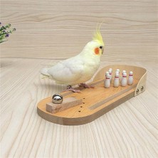 Xinhang Papağan Kuş Oyuncak Ahşap Mini Masaüstü Bowling Parakeet Zeka Eğitim Oyunu | Kuş Oyuncakları (Yurt Dışından)