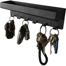 Xinhang Duvar Montaj Anahtar Tutucu Asılı Anahtar Raf Raf Askı Metal Posta Organizatör Entryway Ofis Için 6 Kanca ile Metal Depolama Siyah | Depolama Tutucular ve Amp;raflar (Yurt Dışından)