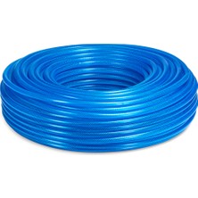 Çelik Pvc Şeffaf Örgülü Hortum Mavi Renk 3/4 ( İç Çap 19 mm) 100 Metre