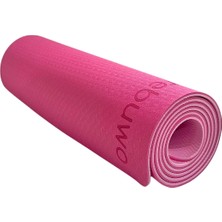 Rebuwo Çift Taraflı 6mm TPE Kaydırmaz Yoga Matı Pilates Minderi Pembe183 X 63 cm