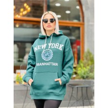 Multi Polo Baskılı Kapşonlu Sweatshirt