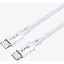 Bwoo 60W Usb-C'den Usb-C'ye Hızlı Şarj Kablosu