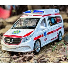 Autoline Işıklı, Sesli, Tüm Kapılar Açılabilir Çek Bırak Ambulans Çinko Döküm Malzeme (Videolu Ilan)