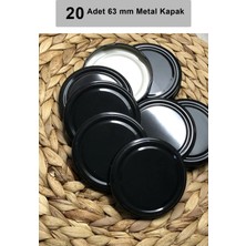 Krm Home Baharatlık Kavanozu Kapağı, Metal Kapak 20 Adet 63 mm