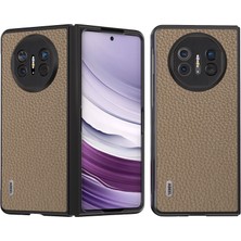 Xshine Huawei Mate X5 Telefon Kılıfı Litchi Doku Inek Deri Arka Kapak (Yurt Dışından)