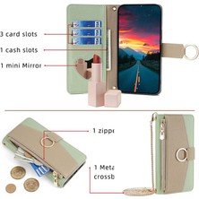 Xshine Huawei Nova 12I 4g Crossbody Fermuar Cüzdan Deri Telefon Kapağı (Yurt Dışından)