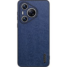 Xshine Huawei Pura 70 Ahşap Tahıl Pu Deri+Pc+Tpu Slim-Fit Telefon Koruma Kapağı (Yurt Dışından)