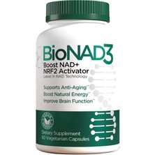 Bionad3 Nad+ Booster | Sirtuin Activator | Anti Aging | Proven Nicotinamide Riboside Booster | Metabolic Activator | Boosts Nad+ And Natural Energy | Vegan Friendly | 60 Capsul