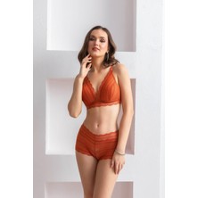 Gallipoli Kadın Kiremit Dantelli Sütyen Takım 31813