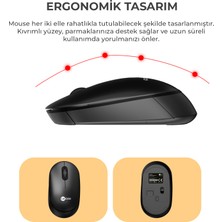 Lecoo KW210 Kablosuz Türkçe Q Klavye & Mouse Set Siyah