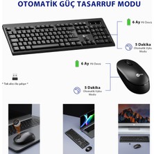 Lecoo KW210 Kablosuz Türkçe Q Klavye & Mouse Set Siyah