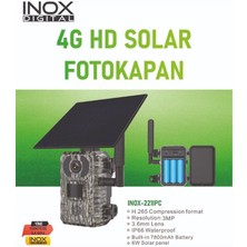 Inox 4 Mp Full Hd 4g Solar Sim Kartlı Fotokapan Ir Ip Kamera Güneş Enerji