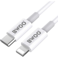 Bwoo USB C - Lightning Kablosu Pd 18W - Beyaz 1m