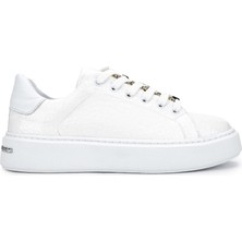 Tamer Tanca Kadın Deri Beyaz Sneakers & Spor Ayakkabı 1037 1367 Bn Ayk Y24 Beyaz