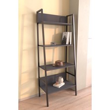 Hediyeler Kapında 4 Raflı Piramit Model Ahşap Kitaplık Ofis Evrak Çok Amaçlı Kitaplığı