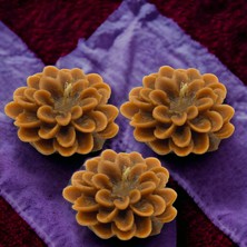 Miss Lina Lotus Çiçeği Mum 3 Adet Vizon Renk Dekoratif