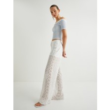 Koton X Sibil Çetinkaya - Geniş Paça Fisto Pantolon Yarım Astarlı