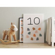 Pegziz Bebek Odası Dekorasyon - 10 Sayısı Modern Minimalist Kanvas Tablo - Çocuk Odası Tablo