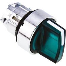 Schneider Electric ZB4BK1233, Yeşil Işıklı Mandal Buton Başlığı Ø22 2 Konumlu Sabit