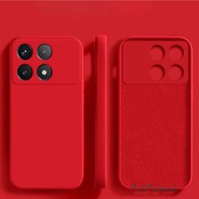 MTK Moveteck Xiaomi Poco X6 Pro Kılıf Lansman Kamera Korumalı Içi Kadife Yumuşak Renkli Silikon Mat Hisli Süet