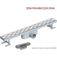 Maxıflow 60 cm Paslanmaz Duş Kanalı Yer Süzgeci Duş Izgarası