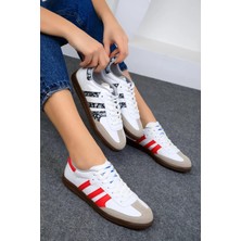ModaOnn  Kadın Siyah / Beyaz  Spor Sneaker Bağcıklı Günlük Rahat Taban Ayakkabı