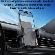 Polham Airvent Havalandırma Girişli Araç Içi Telefon Tutucu, Klipsli Düşmez Titremez Telefon Tutucu