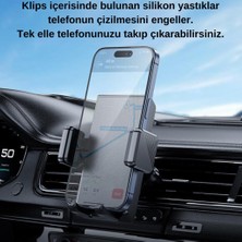 Polham Airvent Havalandırma Girişli Araç Içi Telefon Tutucu, Klipsli Düşmez Titremez Telefon Tutucu