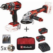 Einhell Tp-Cd 18/50 Li-I Bl Darbeli Matkap + Axxio  Taşlama + 2*4.0 Ah Akülü Set